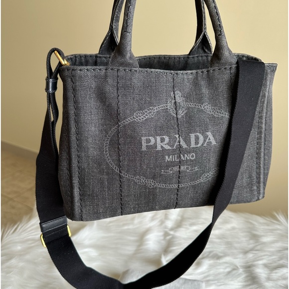 Prada Handbags - Auth Prada Canapa with Strap EUC